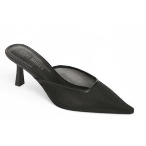 Steve Madden Lisbeth Mesh Pointed Toe Mule Womens 8.5 Heel Sandals Black